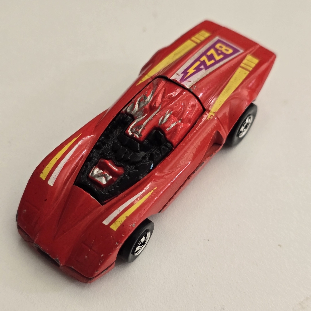 Vintage Hot Wheels FZZT Red Sports Car 1984 Mattel Hong Kong Die Cast